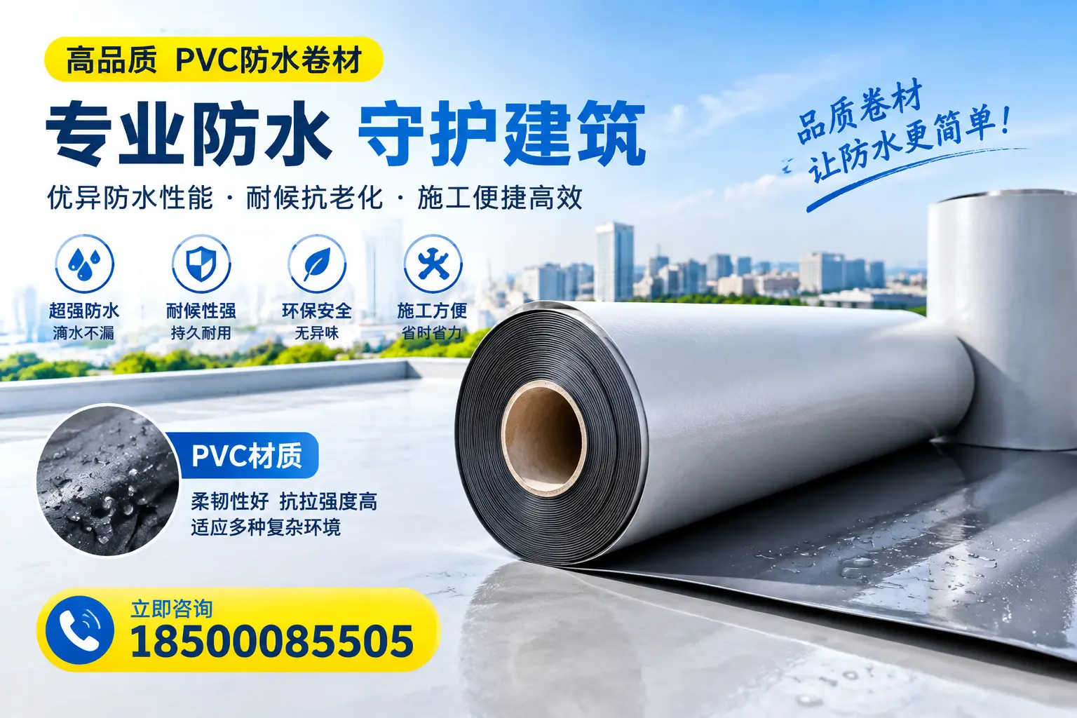 PVC防水卷材的安全性分析,扬州居民需了解的知识