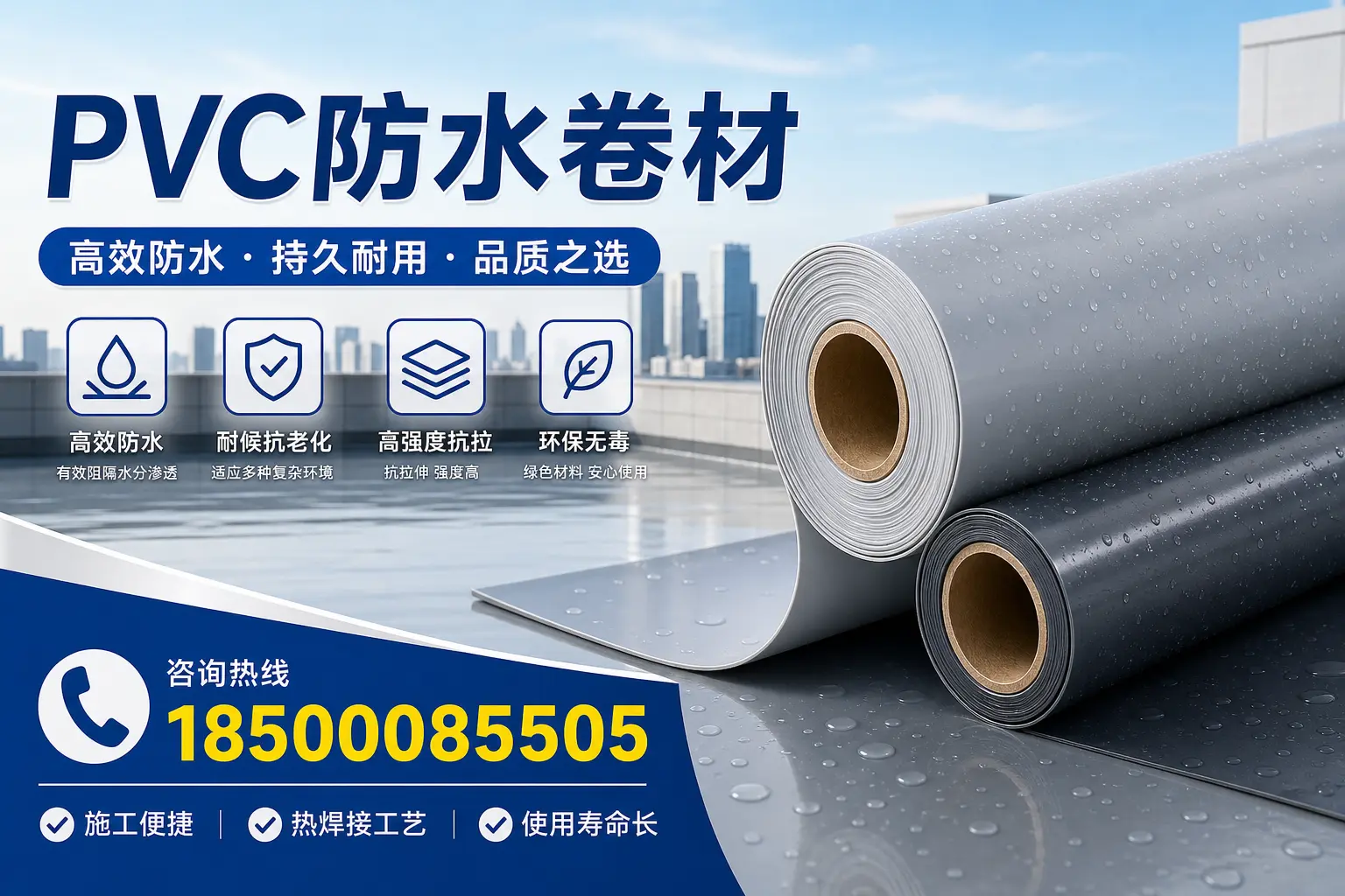 PVC防水卷材施工过程详解,确保在扬州顺利完成项目